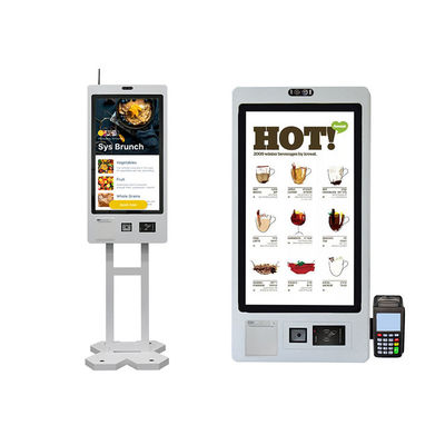 comprar Quiosque de autoatendimento com tela sensível ao toque de 21,5 polegadas para pedidos, terminal POS com scanner de código QR e impressora térmica para redes de fast food online manufacture