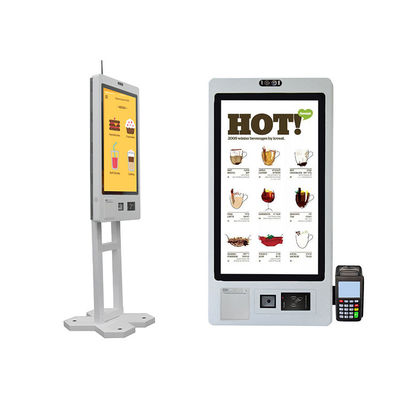 comprar Montado em parede e com tela sensível ao toque Quiosque de auto-encomenda Com impressora térmica do sistema operacional Android/Win7/8/10 online manufacture