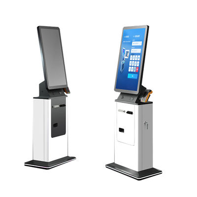 comprar Crtly Hotel Check in Check Out Passport Scanner Card Reader Dispenser Payment Machine Coin Cash Acceptor QR Scanner Payment Kiosk online manufacture
