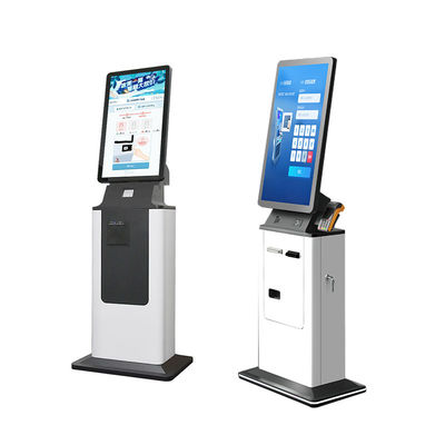 comprar Self Service Payment Kiosk Floor Stand Hotel Touch Screen Cash Acceptor Passport Scanner Card Dispenser Self Check in Kiosk online manufacture