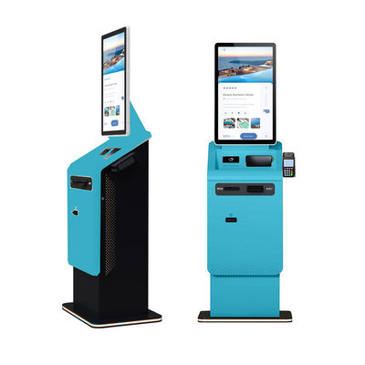 comprar 27 32 polegadas POS Piso Stand Quiosques de pagamento Self-service Scanner de passaporte NFC impressora térmica dinheiro moeda de pagamento terminal de quiosque online manufacture