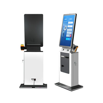 comprar OEM ODM Auto Pay Self Service Hotel Hospital Ticket Printer QR Scanner Automated Check in Kiosk Self Payment Machine online manufacture
