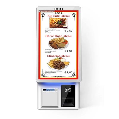 comprar Quiosque de encomenda de restaurantes com 10 pontos de toque capacitivo branco com resolução 1920 * 1080P para autoatendimento interno online manufacture