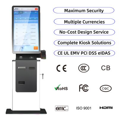 comprar 27 polegadas tela sensível ao toque auto-serviço check-in loja supermercado quiosque cartão de pagamento dispensador de passaporte scanner bilhete SDK online manufacture