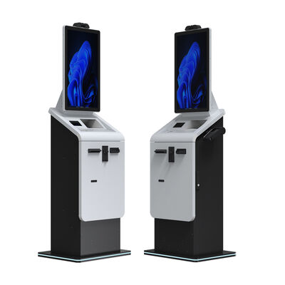 comprar 27 32 Polegadas Quiosque de Pagamento com Tela Sensível ao Toque de Autoatendimento Máquina Recicladora de Dinheiro Leitor de Cartão Dispensador Impressora de Bilhetes Quiosque online manufacture