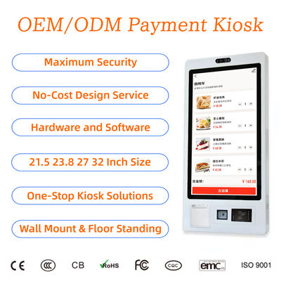 comprar Quiosque de autoatendimento para fast food com tela sensível ao toque, scanner de código QR, impressora de tickets e quiosque de pagamento com pedidos em dinheiro para restaurante online manufacture