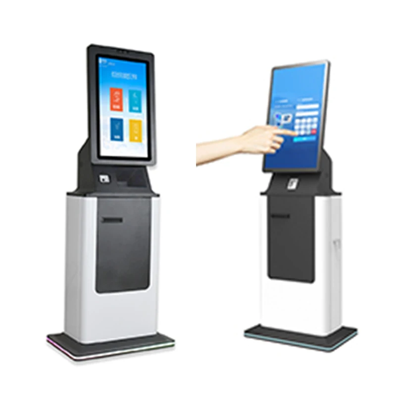 Quiosque de self-service de hotel com impressora térmica e dispensador automático de cartões
