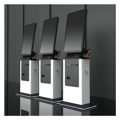 Caixa eletrônico criptográfico de 32 polegadas, aceitante de contas, pagamento, hotel, quiosque de check-in automático