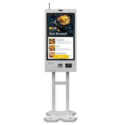 Quiosque de pedido de restaurante self-service Máquina de pagamento Leitor de código de barras
