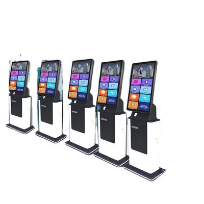 Terminal de scanner de passaporte de impressão digital de máquina de quiosque de tela de toque de saguão