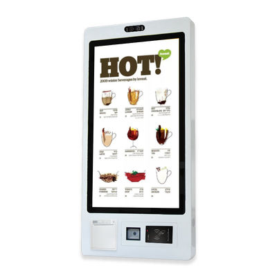 Máquina para quiosque de pagamento para restaurantes de 32 polegadas automática com tela sensível ao toque montada na parede