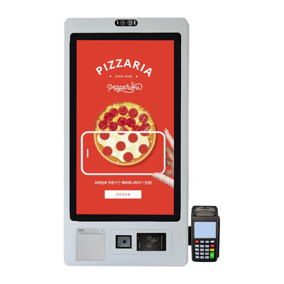 Máquina de pagamento de contas de autoatendimento para pedidos de restaurante LCD de 32 polegadas