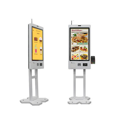 Quiosque de auto-encomenda no restaurante Cash POS Número de encomenda Quiosque de informação montado na parede