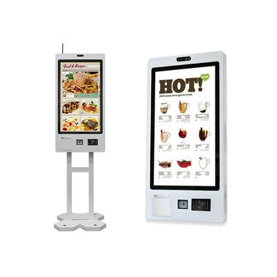32 polegadas de pagamento QR Scanner Impressão touchscreen Monitor de auto-serviço quiosque touch screen máquina de encomenda de alimentos