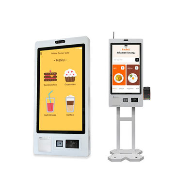 27 polegadas touchscreen auto-encomenda de pagamento quiosque montado na parede / independente para restaurante