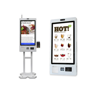 Máquinas de autoatendimento para pedidos de comida Display de quiosque com tela sensível ao toque de 32 polegadas