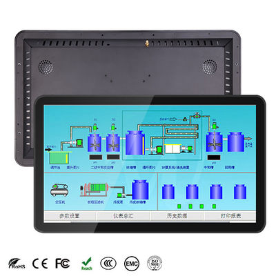 Monitor de tela de toque robusto para PC com painel de toque à prova de vandalismo quádruplo