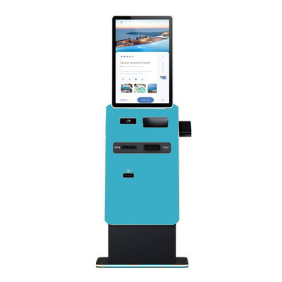 Quiosque de autoatendimento Terminal de tela sensível ao toque Aceitador de caixa Dispensador de cartão Leitor de cartão Quiosque de pagamento