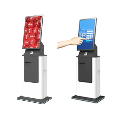 Terminal de quiosque de autoatendimento de alta capacidade com tela sensível ao toque de 32 polegadas e scanner de código QR