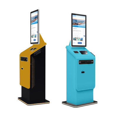 Crtly Touch Screen Self Service Booth Printer Bill Cash Payment Kiosks Lava-louças Automóvel Self Check In Kiosk