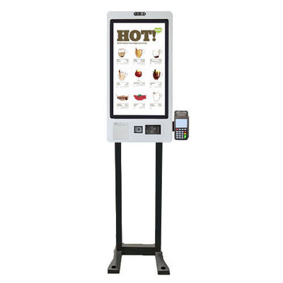 Quiosque de autopagamento com tela de toque LCD com conectividade Wi-Fi para restaurante