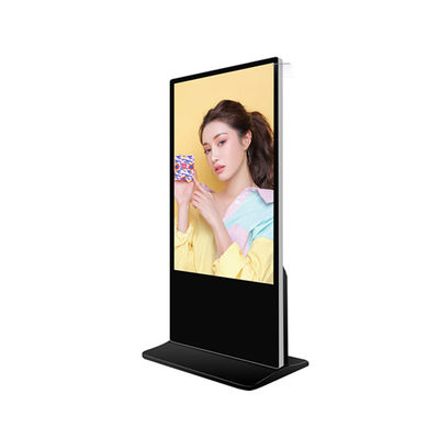 Multilíngüe touch screen interativo stand de piso de quiosque sinalização digital
