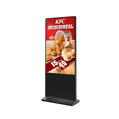 43 polegadas Shopping Mall Publicidade touch screen quiosque caixa de metal painel de vidro endurecido