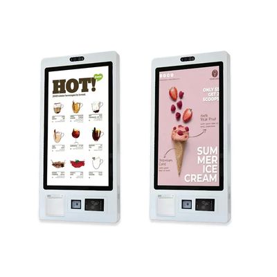 QR Scanner Self Pay Kiosk com Logotipo Personalizado Impressão de Bilhetes Leitor RFID