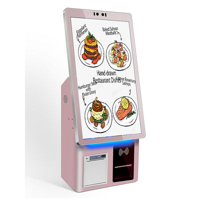 Crtly 21,5 polegadas capacitivo Android touch screen Tabletop Checkout Payment Kiosk Self-Service Kiosks de encomenda com QR Code Scanner