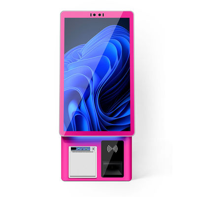 Desktop montado em piso e tela sensível ao toque Auto-venda a retalho Padaria Máquina de pagamento Quiosque Impressora de bilhetes Leitor de cartões Encomenda de alimentos