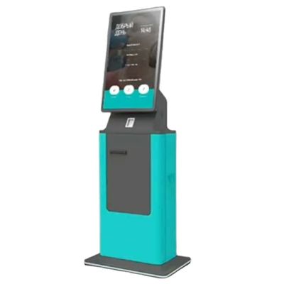 Hotel Check In Kiosk com tela sensível ao toque de alta resolução Aceitador de caixa Solução de terminal de pagamento de autoatendimento