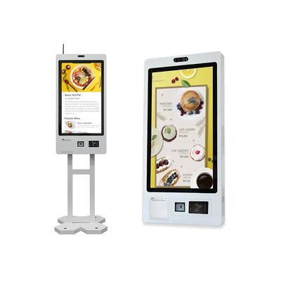 Quiosque de auto-encomenda de 10 pontos com toque capacitivo 27 polegadas para logotipo personalizado do cliente