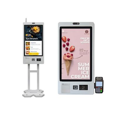 Android/Win7/8/10 Quiosque de auto-encomenda para interiores e instalação com suporte de piso