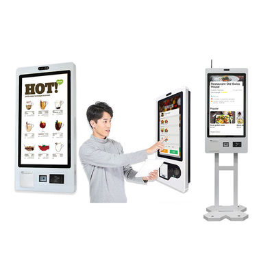 Self Checkout Fast Food Self-Service Ordering Kiosk Máquina de tela sensível ao toque de 27 polegadas