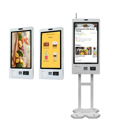 Máquina de quiosque de pedidos de alimentos de restaurante com tela sensível ao toque