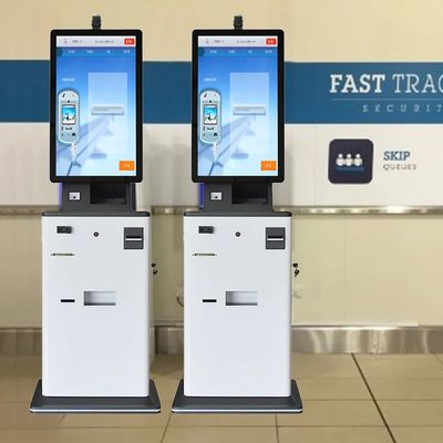 Máquina de venda de bilhetes moderna com ecrã LCD Windows/Linux Software Impressora térmica