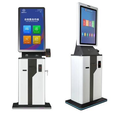 Máquina de venda de bilhetes de tela sensível ao toque para cartões de caixa Pagamento móvel com software Win/Linux