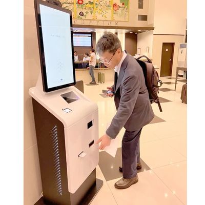 Máquina de caixa eletrônico de segurança cripto com software personalizável e leitor de cartões