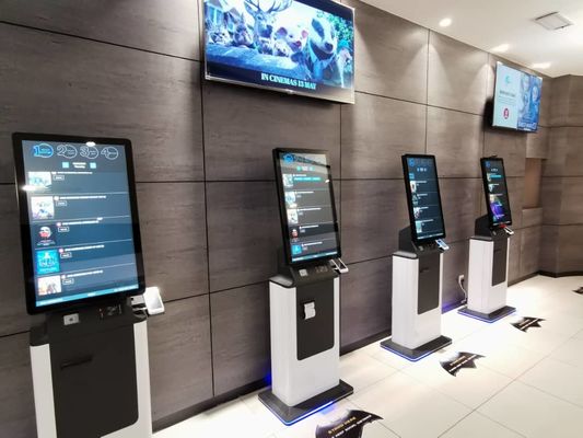 Terminal de Pagamento de Quiosque de 32 polegadas com pagamento em dinheiro e cartão, Quiosque de Pagamento de Lava-carros