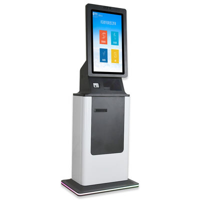 27 polegadas de quiosque de pagamento com auto-atendimento caixa eletrônico dinheiro depósito QR Scanner impressora e câmera