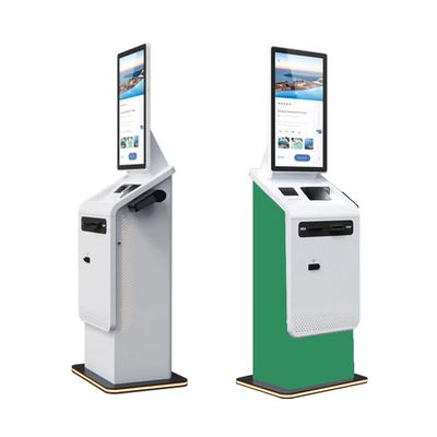 Quiosque de autoatendimento com impressora térmica, câmera de escaneamento e RFID