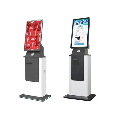 SDK Quiosque integrado no lobby do hotel com design personalizável para distribuição de cartões de reciclagem