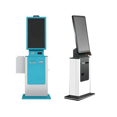 Quiosque de pedidos de restaurantes com digitalização de códigos de barras e impressão de bilhetes